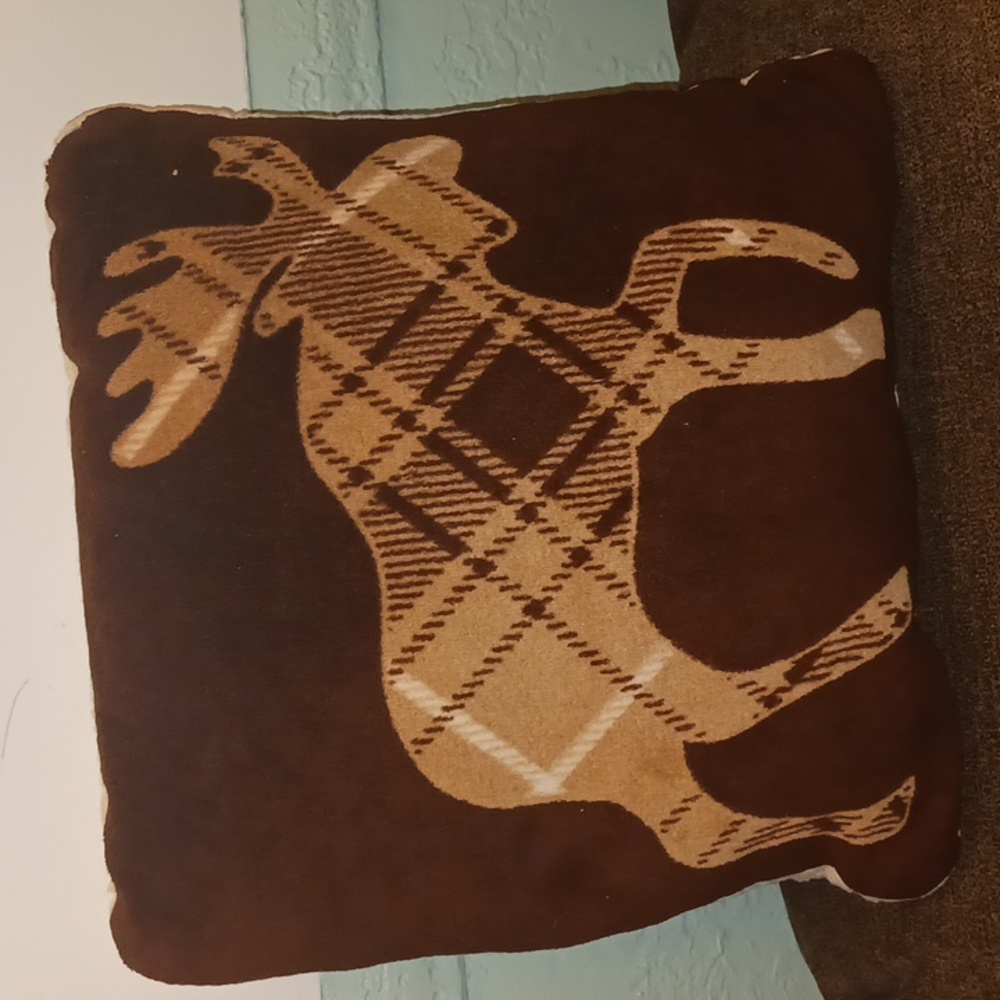 Throw pillow moose design